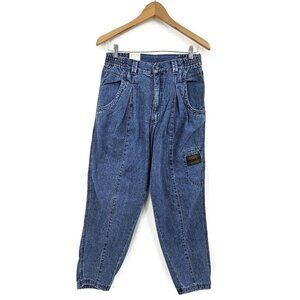 Vintage Deadstock Dockers Jeans 28x28 Blue Pleated Tapered Elastic Cuff New